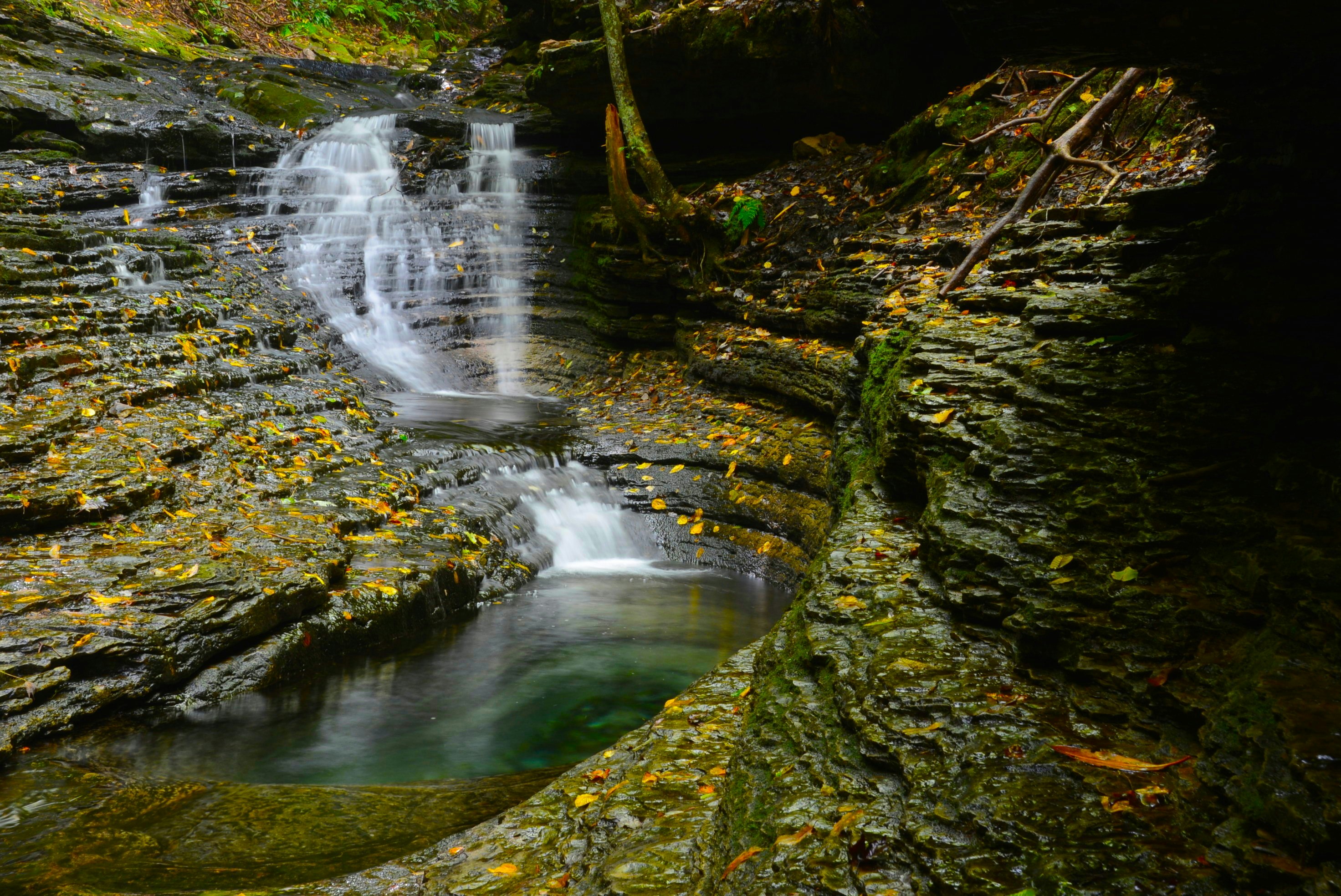 aerial photography of watefalls view